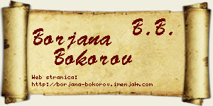 Borjana Bokorov vizit kartica